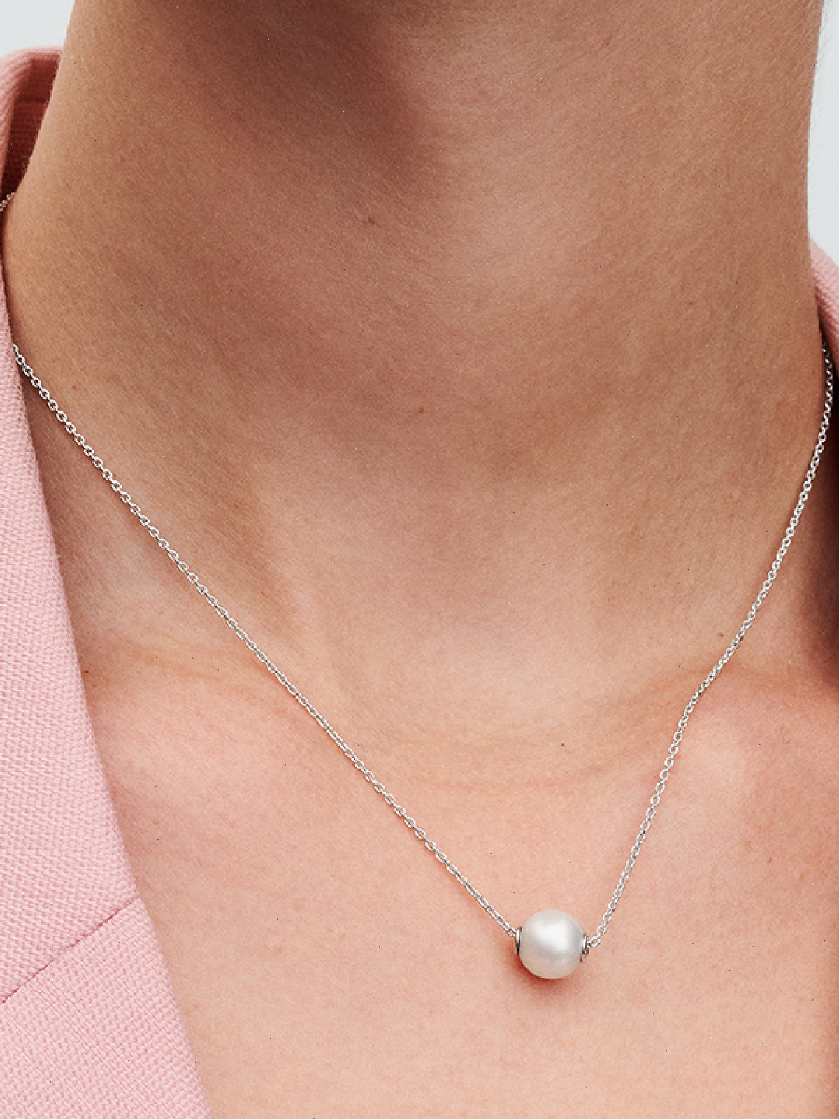 Treated Freshwater Cultured Pearl Collier Necklace - Sterling silver