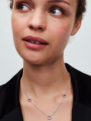 FINAL SALE - Pavé Circles Chain Necklace - Sterling silver