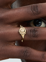 FINAL SALE - Game of Thrones Lannister Lion Ring - 14k gold plating