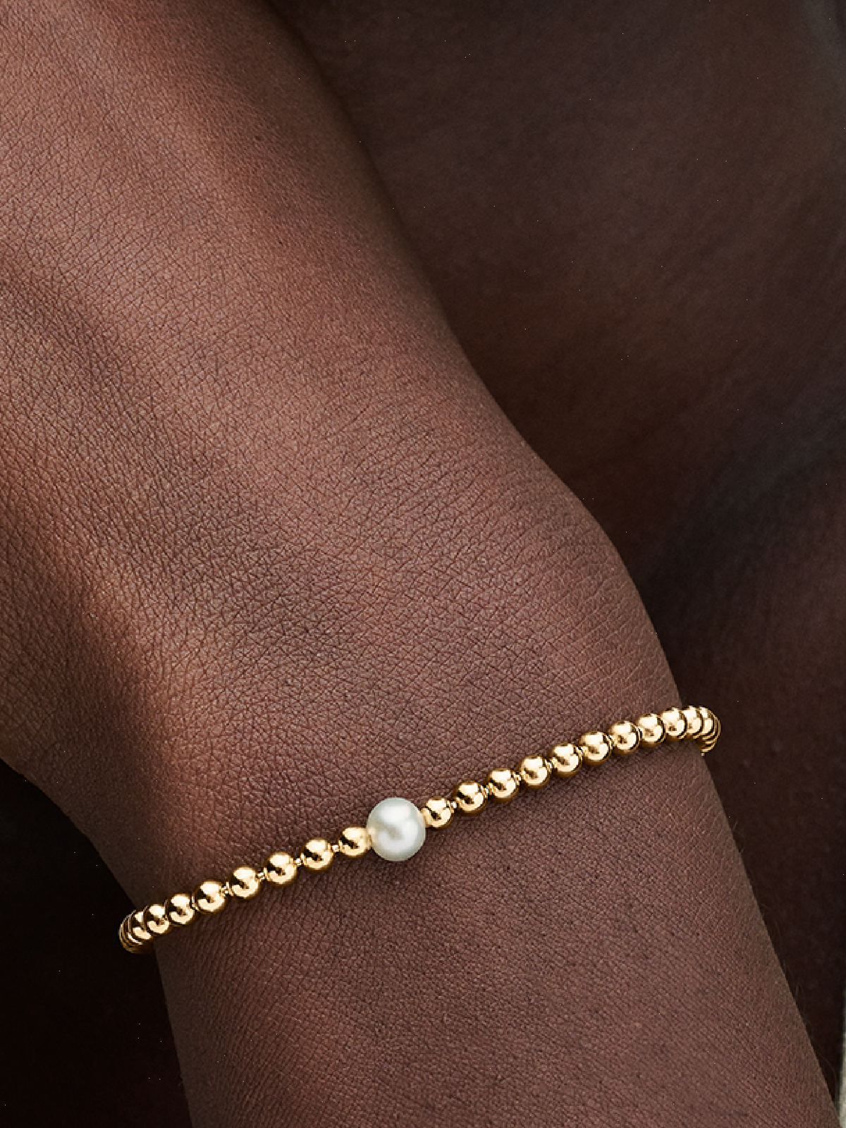 Treated Freshwater Cultured Pearl & Beads Bracelet - 14k gold plating