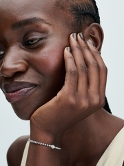 Treated Freshwater Cultured Pearl & Beads Bracelet - Sterling silver