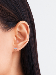 Pandora Era Lab-Grown Diamond Trio Chain Stud Earrings - 0.13 ct TW, 14k gold