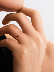 Pandora Era Bezel Lab-Grown Diamond Open Ring - 0.07 ct TW, 14k gold