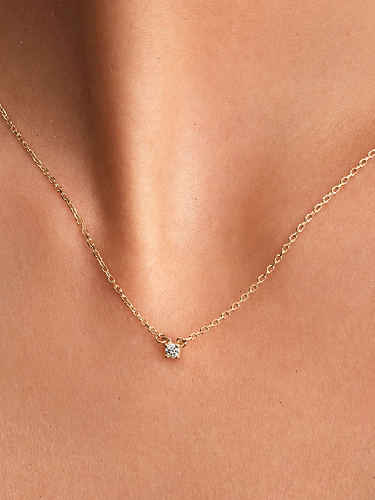 Pandora Era Lab-Grown Diamond Pendant Necklace - 0.05 ct TW, 14k gold