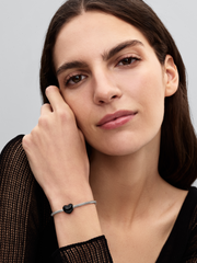 Black Heart Charm - Sterling silver