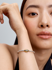 Snake Clasp & Chain Bracelet - Sterling silver, 14k gold plating