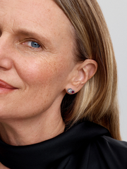 Halo Hearts Stud Earrings - Sterling silver