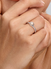 Disney Princess Ariel Shell Treated Freshwater Cultured Pearl Ring - Sterling silver