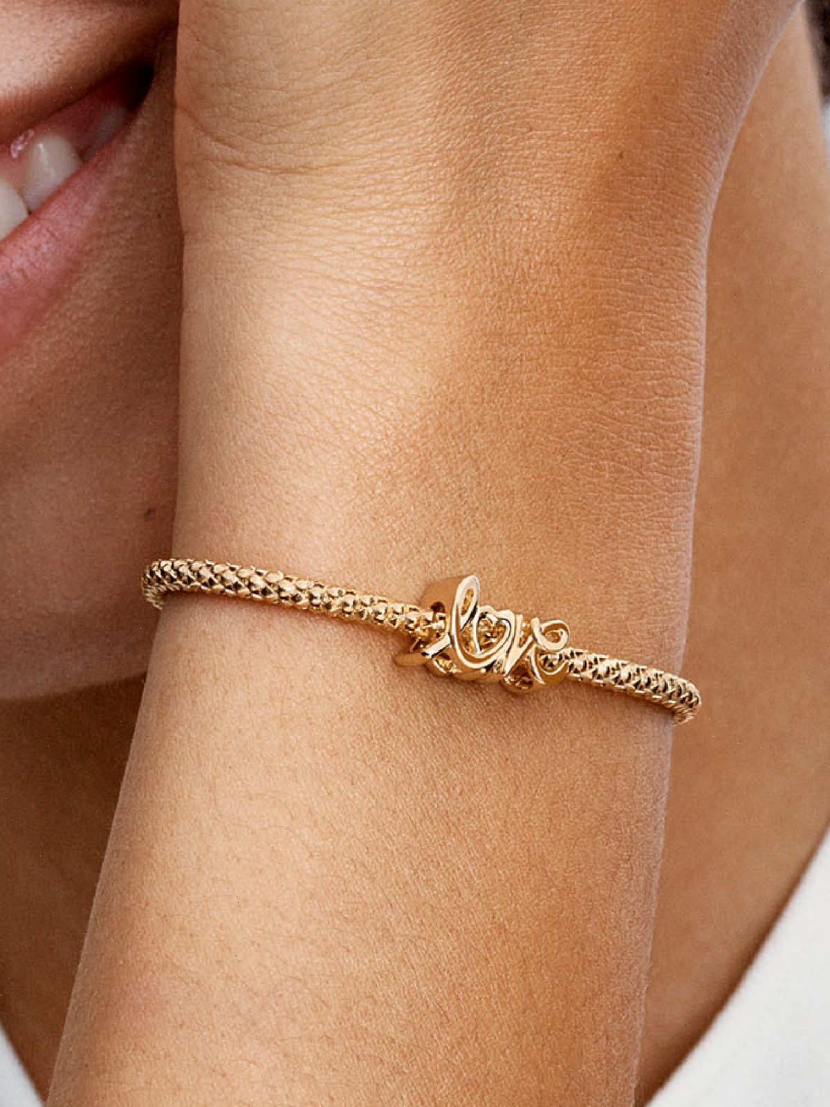 Handwritten Love Charm - 14k gold plating