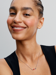 FINAL SALE - Arrow & Murano Glass Heart Necklace - Sterling silver