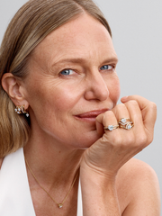 Double Band Heart Ring - 14k gold plating