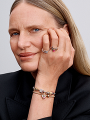 Studded Clasp & Chain Bracelet - Sterling silver