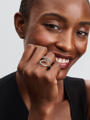 Organically Shaped Heart Ring - Sterling silver