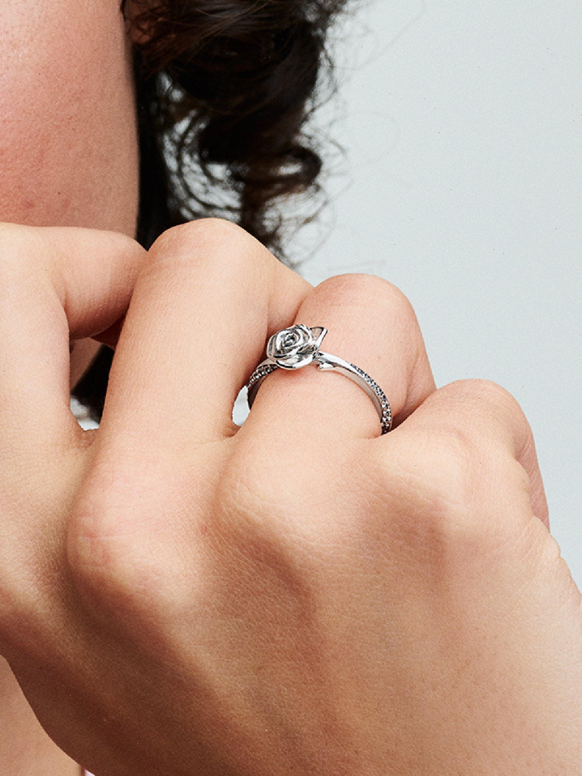 Rose in Bloom Ring - Sterling silver