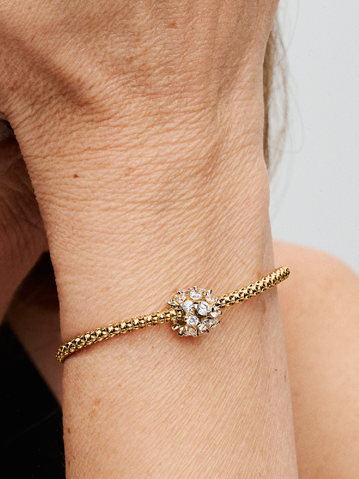 FINAL SALE - Sparkling Round Charm - 14k gold plating