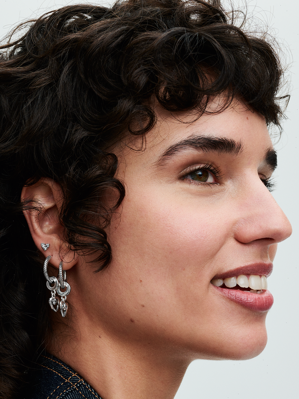 Pandora Moments Charm Hoop Earrings - Sterling silver