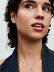 Disney Mickey Mouse & Minnie Mouse Sparkling Stud Earrings - Sterling silver