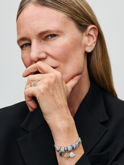 FINAL SALE - Two-tone Grandma's House Dangle Charm - Sterling silver, 14k gold plating