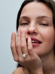 Baroque Treated Freshwater Cultured Pearl Ring - 14k gold plating