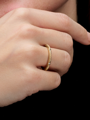 Pandora ME Texture & Stones Ring - 14k gold plating