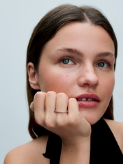 FINAL SALE - Texture & Stones Ring - Sterling silver