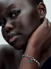 Pandora ME Green Chakra Heart Mini Dangle Charm - Sterling silver