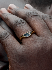 Pandora ME Halved Enamel Signet Ring - 14k gold plating