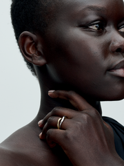 Two-tone Entwined Bands Ring - Sterling silver, 14k gold plating