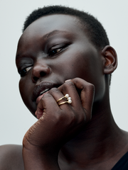 FINAL SALE - Treated Freshwater Cultured Pearl Open Ring - 14k gold plating