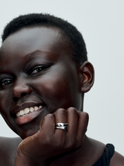 Organically Shaped Stacking Rings - Sterling silver