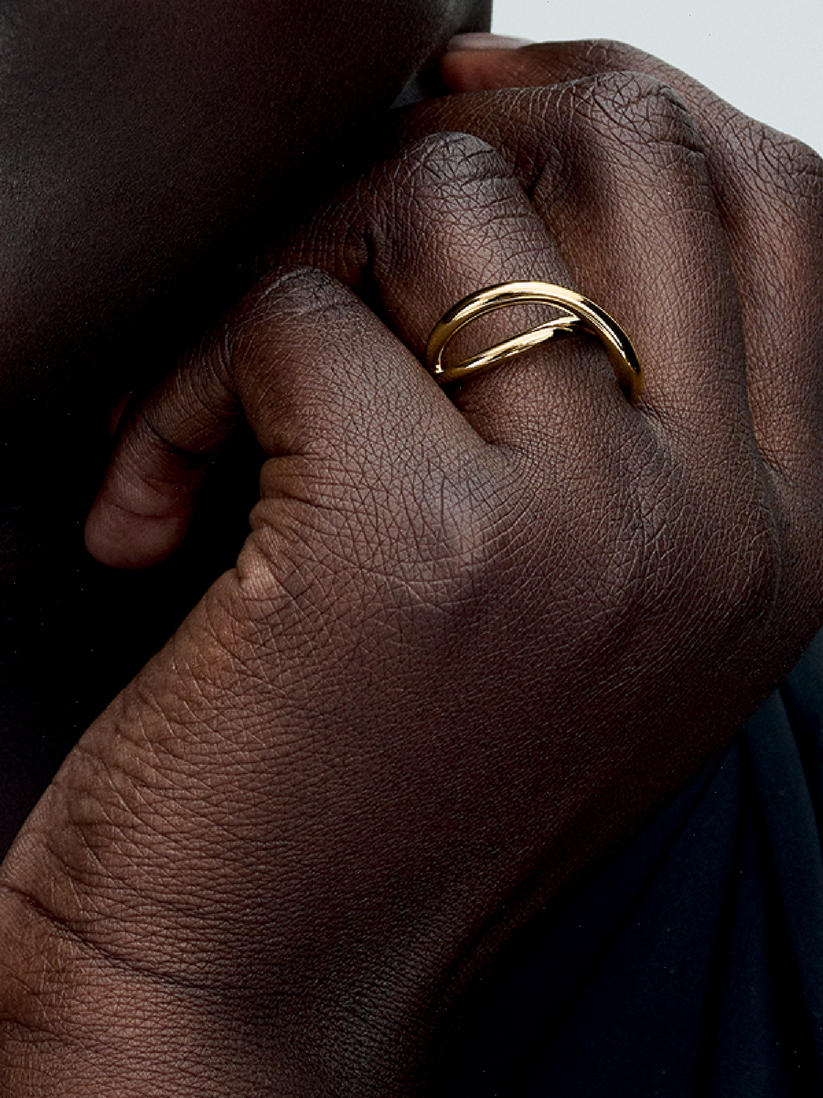 Organically Shaped Infinity Ring - 14k gold plating