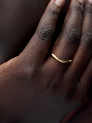 Organically Shaped Band Ring - 14k gold plating
