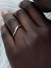 Organically Shaped Band Ring - Sterling silver