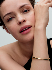 Organically Shaped Bangle - 14k gold plating