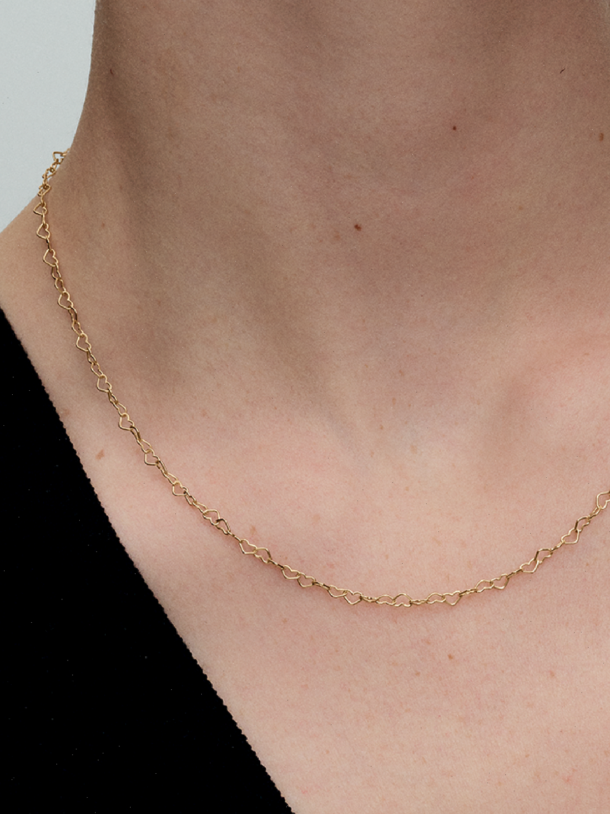 Linked Hearts Collier Necklace - 14k gold plating