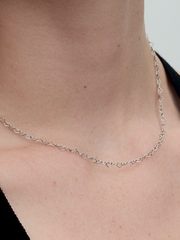 Linked Hearts Collier Necklace - Sterling silver