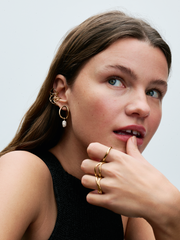 Organically Shaped Band Ring - 14k gold plating