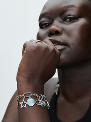 Five Openable Link Chain Bracelet - Sterling silver