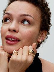 Organically Shaped Heart Ring - 14k gold plating