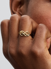 Infinity Knot Ring - 14k gold plating