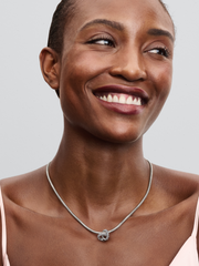 FINAL SALE - Pavé Infinity Knot Heart Charm - Sterling silver