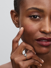 Engravable Heart Halo Ring - Sterling silver