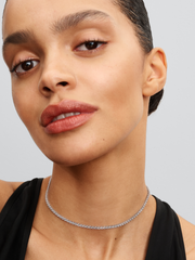 Tennis Choker Necklace - Sterling silver
