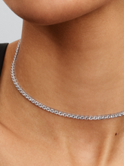 Tennis Choker Necklace - Sterling silver