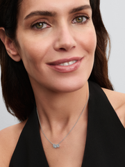 FINAL SALE - Embracing Halo Necklace - Sterling silver