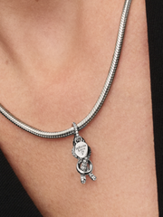 Pavé Infinity Knot Dangle Charm - Sterling silver