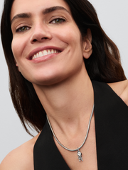 Pavé Infinity Knot Dangle Charm - Sterling silver