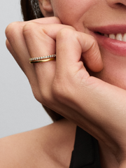 Double Band Ring - 14k gold plating