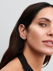 FINAL SALE - Embracing Halo Stud Earrings - Sterling silver