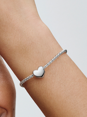 Be Love Engravable Heart Charm - Sterling silver